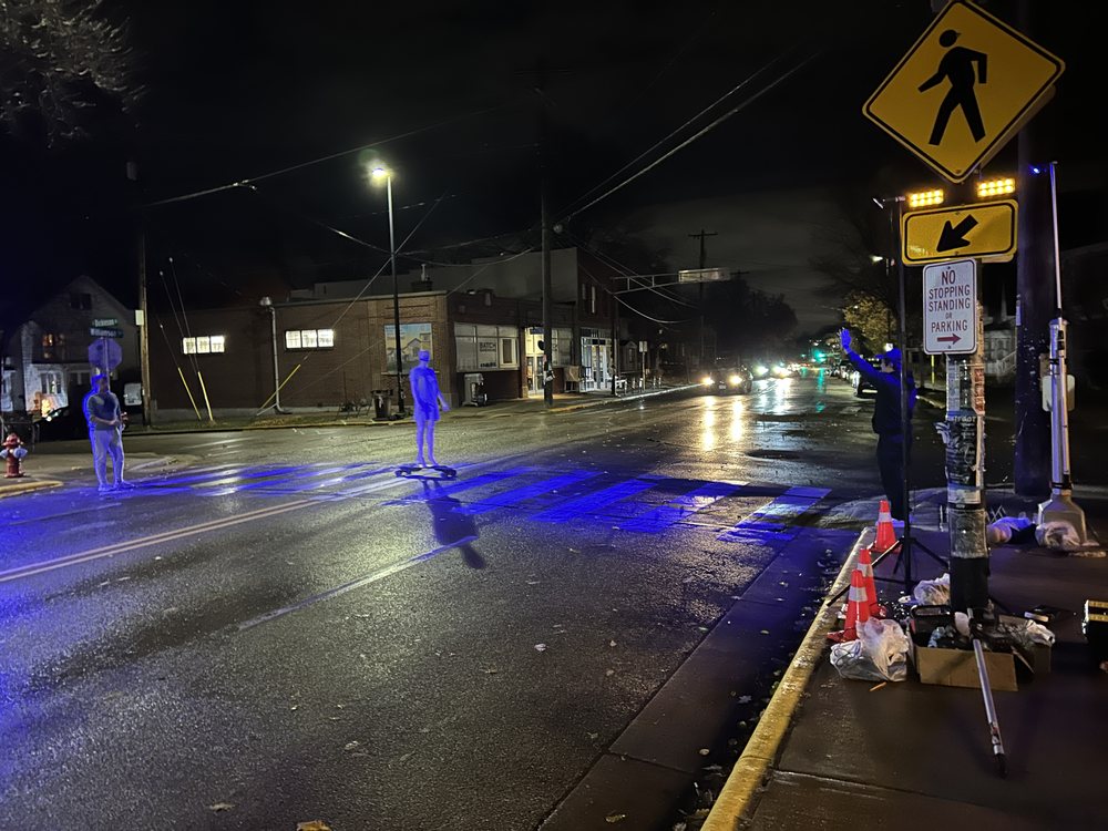 Night crosswalk testing